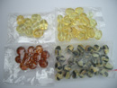 Lemon color, cognac color, mosaic amber beads