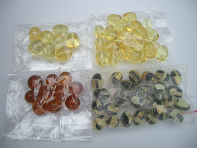Olive lemon color beads, round coganc beads, mosaic beads