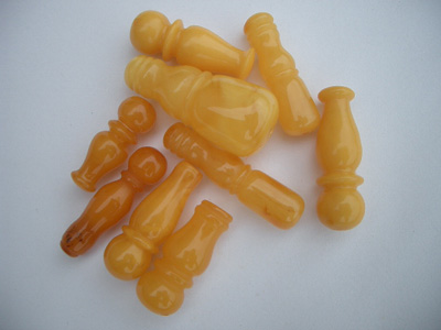 Pink olive imame amber beads