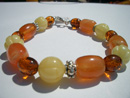 Fancy amber bracelet