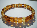 Faceted amber bracelets - faceted beads