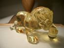 Baltic amber loin carving