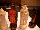 Hand-carved amber figurines 