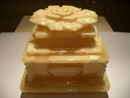 Yellow white amber jewelry box