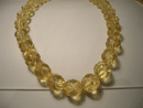 Amber jewelry - lemon color round beads