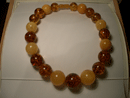 Amber jewelry - round bead necklace