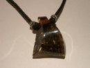 Stylish green amber pendant