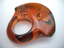 Baltic amber ring - chunky ring - cut Baltic jewelry - wholesale natural gem ring