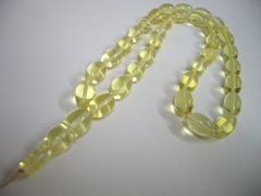 Lemon color amber rosary 33 or 66 amber beads - natural transparent amber prayer beads, worry beads, masbaha