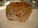 Yellow white amber piece